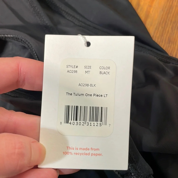 Andie The Tulum One Piece LT Swimsuit Black Size M Tall NWT - Picture 5 of 7